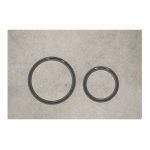 Geberit Sigma21 clapeta de actionare dubla gri beton, detalii negre cromate