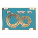 Geberit Sigma21 clapeta de actionare dubla placabila customizat, detalii bronz