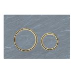Geberit Sigma21 clapeta de actionare dubla ardezie mustang, detalii bronz