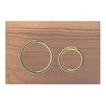 Geberit Sigma21 clapeta de actionare dubla nuc american, detalii bronz