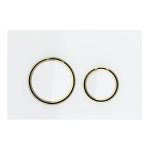 Geberit Sigma21 clapeta de actionare dubla sticla alba, detalii bronz