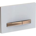 Geberit Sigma50 clapeta de actionare dubla alba, butoane rose gold - imagine 2