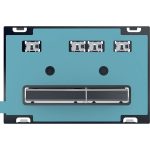 Geberit Sigma50 clapeta de actionare dubla placabila customizat, butoane negre cromate