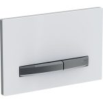 Geberit Sigma50 clapeta de actionare dubla alba, butoane negre cromate - imagine 2
