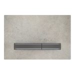 Geberit Sigma50 clapeta de actionare dubla gri beton, butoane negre cromate