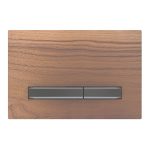 Geberit Sigma50 clapeta de actionare dubla nuc american, butoane negre cromate
