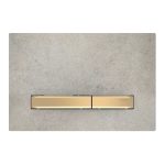 Geberit Sigma50 clapeta de actionare dubla gri beton, butoane bronz