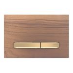 Geberit Sigma50 clapeta de actionare dubla nuc american, butoane bronz