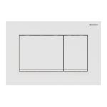 Geberit Sigma30 clapeta de actionare dubla alb mat, detalii alb lucios
