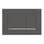 Geberit Sigma30 clapeta de actionare dubla negru mat, detalii crom lucios