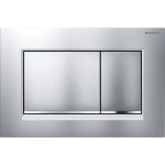 Geberit Sigma30 clapeta de actionare dubla crom mat, detalii crom lucios
