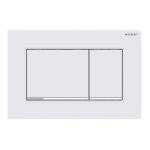 Geberit Sigma30 clapeta de actionare dubla alb mat, detalii crom lucios