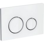 Geberit Sigma21 clapeta de actionare dubla sticla alba, detalii cromate - imagine 2