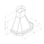 Hota decor Rustic Chimney CHR117N 90cm Alb - imagine 4