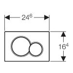 Geberit Sigma01 clapeta de actionare dubla, crom mat - imagine 2