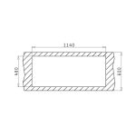 Chiuveta inox ARIADNE 116x50 2B 1D LN - imagine 3