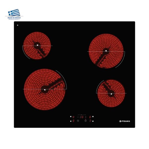 Plita electrica Pyramis PHC61410FMB Black Glass