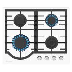 Plita gaz Pyramis 60PG 6502 White Glass si Fonta