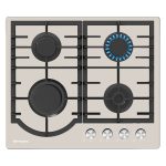 Plita gaz Pyramis 60PG 6503 Beige Glass si Fonta - imagine 2