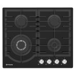 Plita gaz Pyramis 60PG 6511 Black Glass, Wok si Fonta - imagine 3