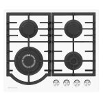 Plita gaz Pyramis 60PG 6512 White Glass, Wok si Fonta - imagine 3