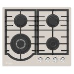 Plita gaz Pyramis 60PG 6513 Beige Glass, Wok si Fonta - imagine 3