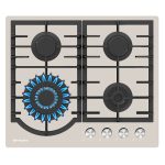Plita gaz Pyramis 60PG 6513 Beige Glass, Wok si Fonta - imagine 2