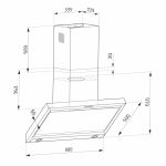 Hota decorativa Pyramis SPECIETO Black Glass 90cm - imagine 5