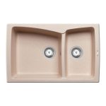 Chiuveta Compozit Pyramis DELIA 78,5x49,5cm Grano, adancime cuva 19cm