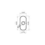 Chiuveta Inox Pyramis IRIS 17x40 1B - imagine 2