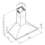 Hota decorativa Pyramis Square Plus Chimney 90 - imagine 4