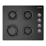 Plita gaz Pyramis 5335.01 Black Glass