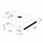 Hota incorporabila telescopica Pyramis ECO SLIDING 2MT 1350BG - imagine 2