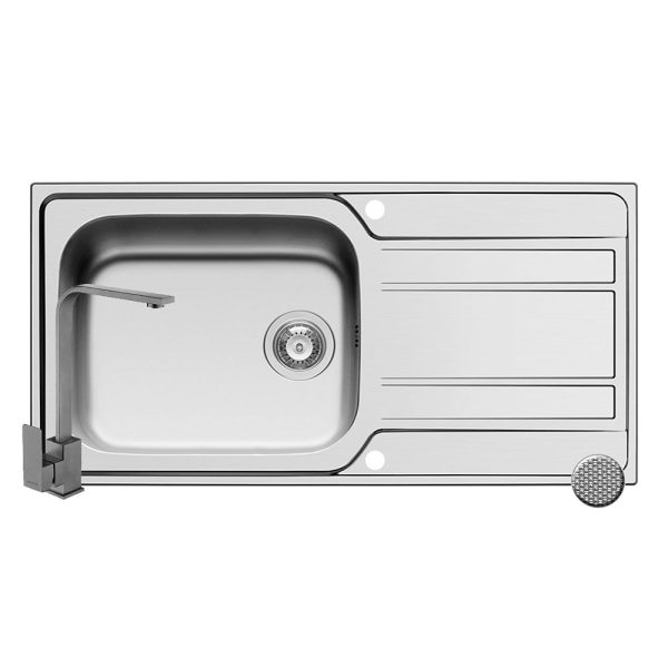 Set chiuveta inox ZEDA EXTRA si baterie ECO CECILIA