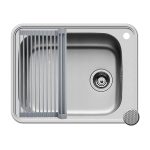 Set chiuveta inox SPACE PLUS 1B si suport multifunctional ROLL UP