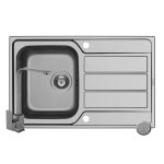 Set chiuveta inox ATHENA 1B1D LN si baterie ECO CECILIA