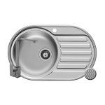 Set chiuveta inox SR MINI 1B1D ST si baterie ECO CECILIA