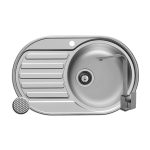 Set chiuveta inox SR MINI 1B1D DR si baterie ECO CECILIA