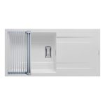 Set chiuveta granit KARTESIO PLUS 100x50 1B 1D Snow si suport multifunctional ROLL UP