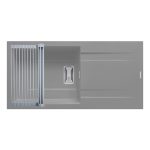 Set chiuveta granit KARTESIO PLUS 100x50 1B 1D Industrial Grey si suport multifunctional ROLL UP