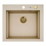 Chiuveta granit Pyramis SIROS 57x51,5 1B Bej GLD