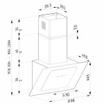 Hota decorativa Pyramis FIERO Black Glass 90cm - imagine 3