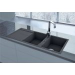 Chiuveta bucatarie Pyramis ITHAKA 116x50 2B 1D Iron Grey - imagine 3