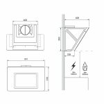 Hota decorativa Pyramis MAGIC Black Glass 90cm - imagine 4