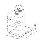 Hota decorativa Pyramis Agilo NT60 Inox - imagine 2