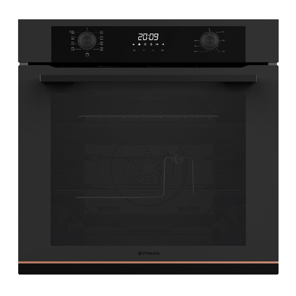 Cuptor electric Pyramis 60IN 2080 Cooper Line Black Glass - imagine 1