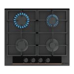 Plita gaz Pyramis 2082 Cooper Line Black Glass