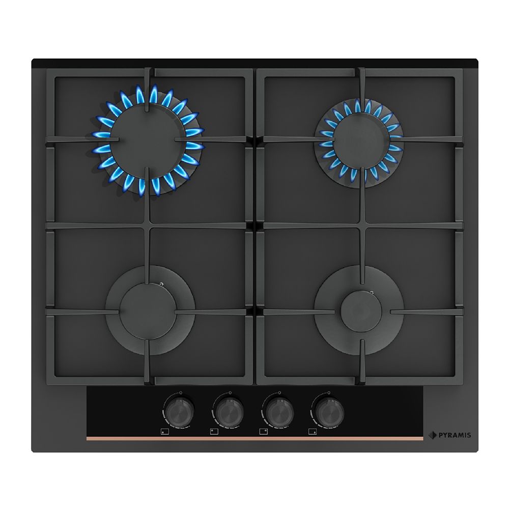 Plita gaz Pyramis 2082 Cooper Line Black Glass - imagine 1