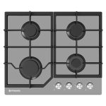 Plita gaz Pyramis 60PG 6604 Grey Glass si Fonta