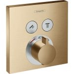 Hansgrohe ShowerSelect baterie dus termostatata 2 functii, montaj incastrat, bronz periat